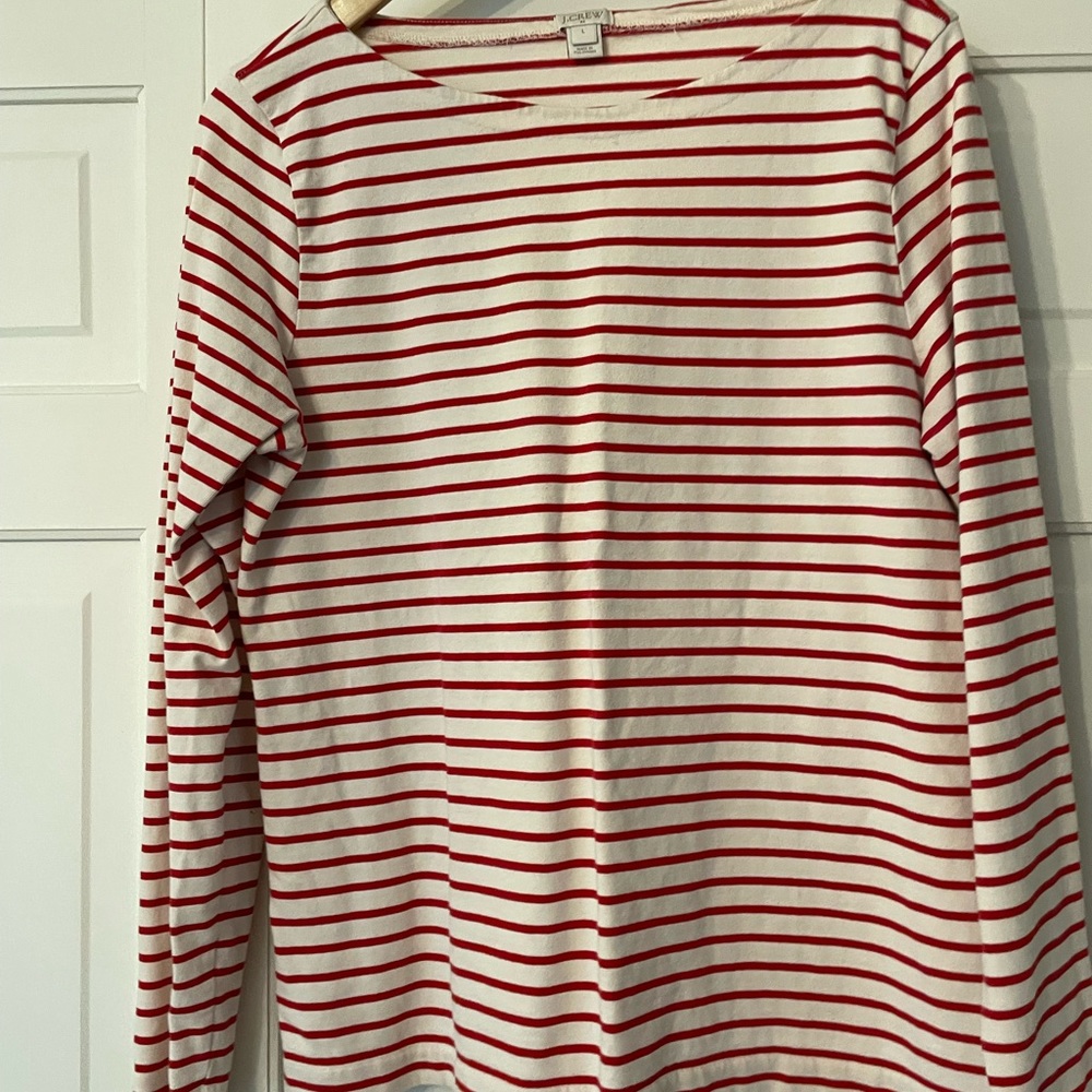 J Crew boat neck long sleeve shirt